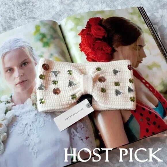 NWT Anthropologie embellished ear warmer headband - Picture 1 of 11